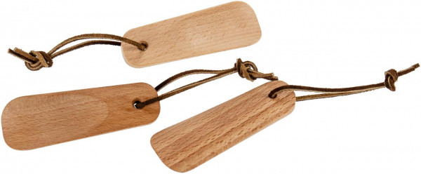 Holz Schuhlöffel - Buche geölt - 12 cm - mit Lederband